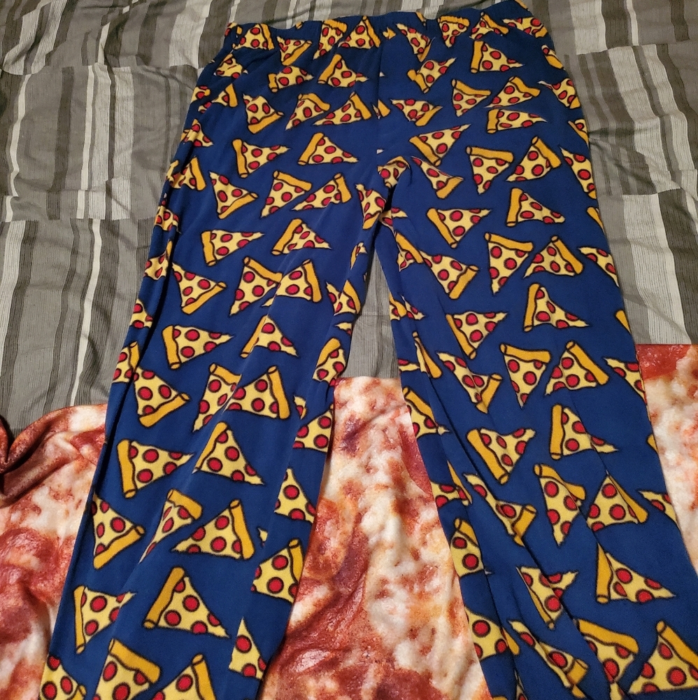 Pizza fleece sleep pants
